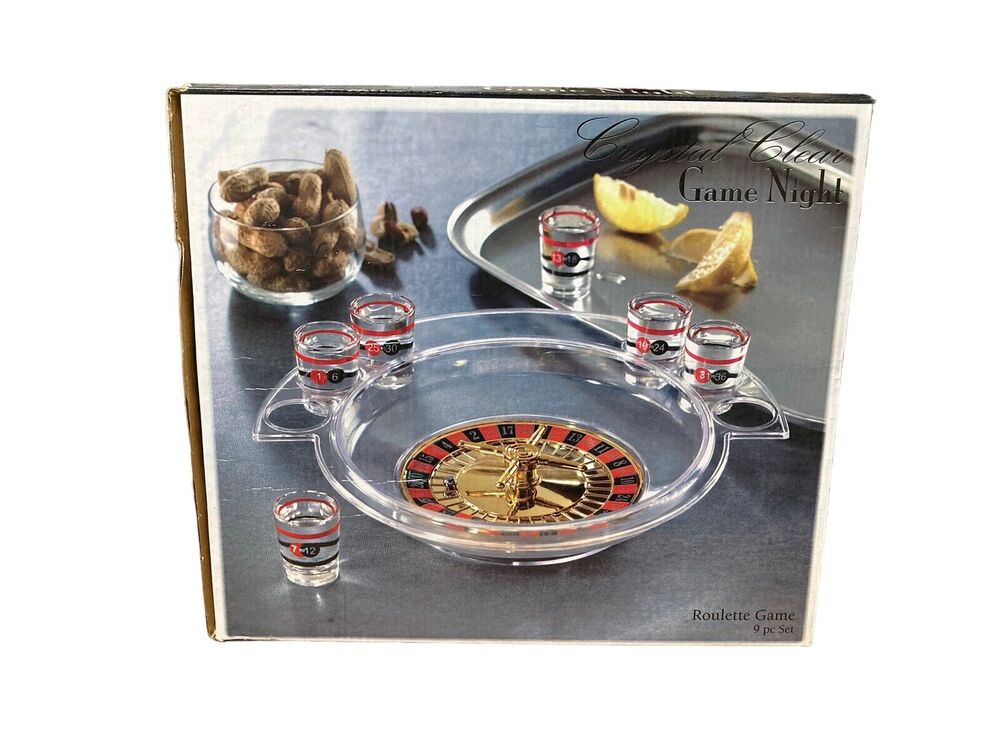 Crystal Clear Roulette Shot Glass Game New In Box